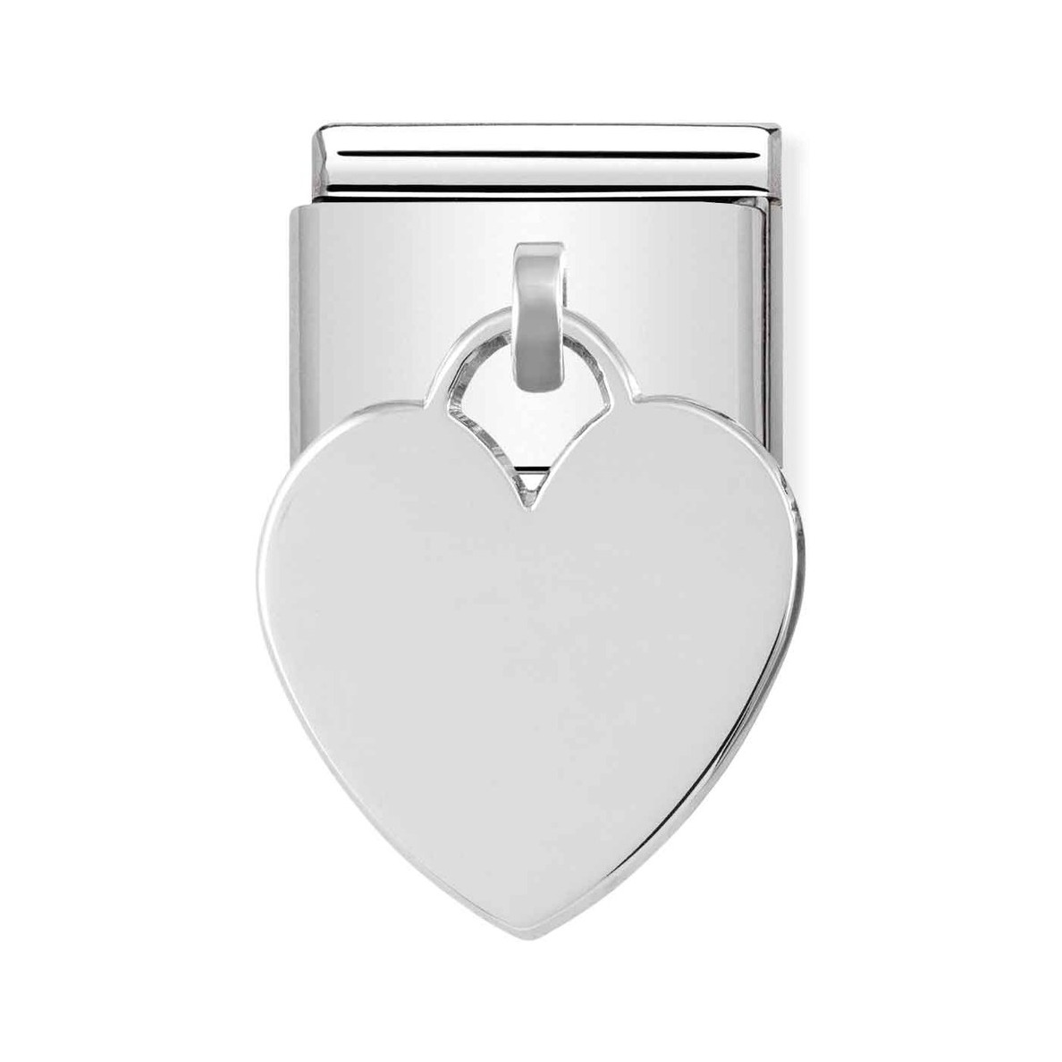 Nomination Composable Classic Charm Herz Anhänger - Edelstahl, Sterling Silber