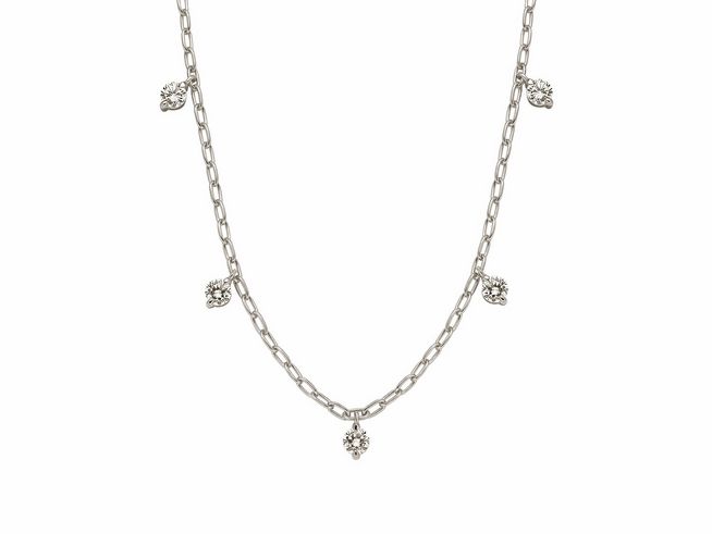 Xenox Sterling Silber Kette XS2200 mit einer Länge von 40-45 cm, TROPICAL Design, zeigt eine filigrane Gliederkette mit dekorativen Elementen, ideal für elegante Anlässe.