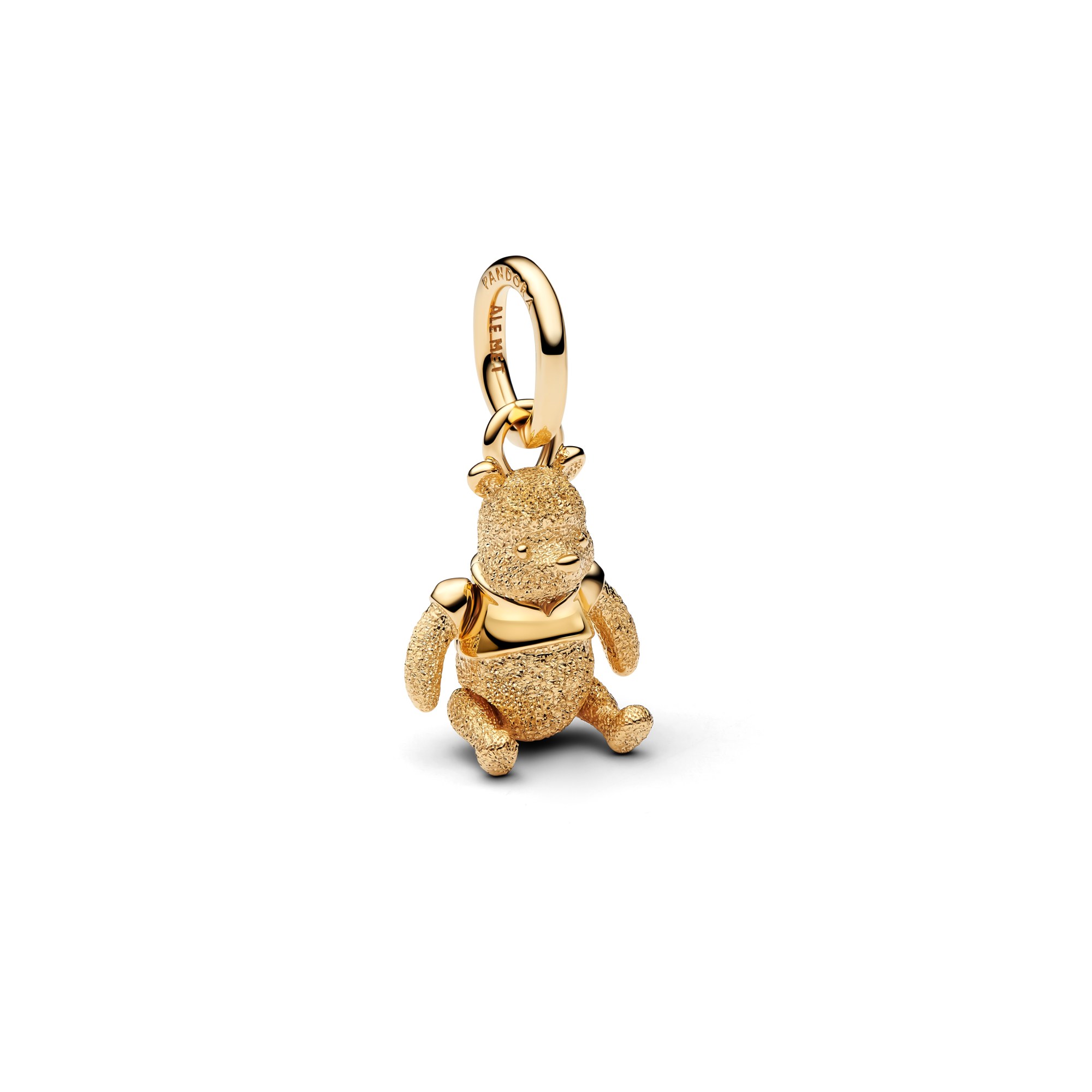 Pandora Disney - Hänge-Charm Winnie Puuh niedlich - Gelbgold Vergoldung – Ansicht 4