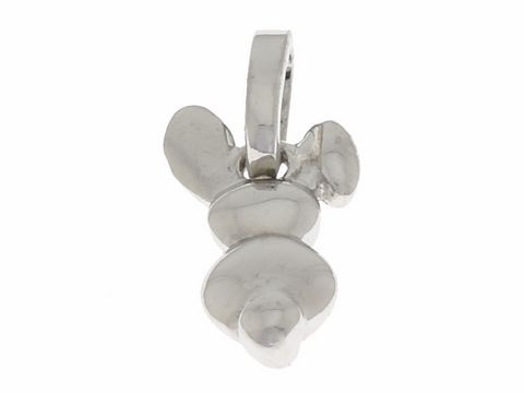 Anhänger Hase Rückansicht in Silber rhodiniert, stilvoller Kaninchen-Design von Juwelier Harnisch, ideal für Tierliebhaber und als modisches Accessoire.