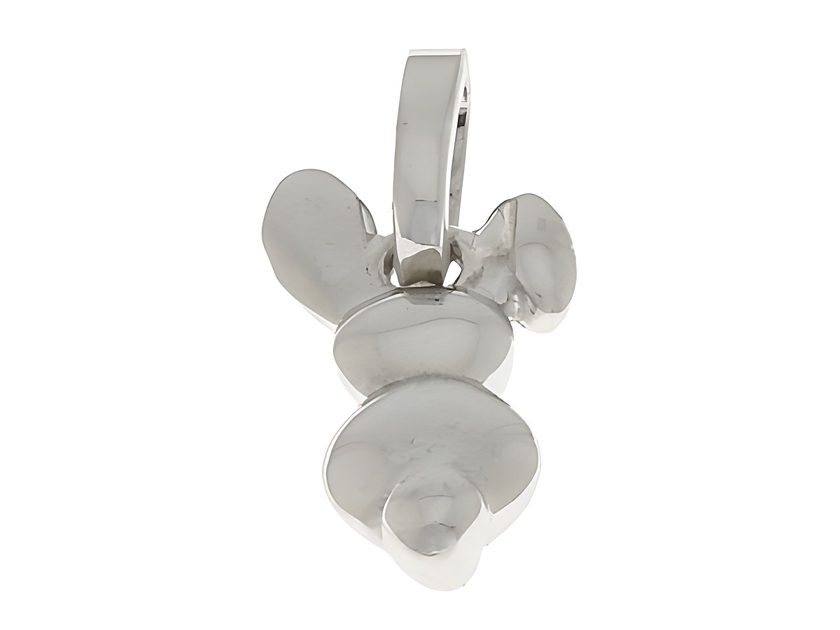 Anhänger Hase Rückansicht in Silber rhodiniert, stilvoller Kaninchen-Design von Juwelier Harnisch, ideal für Tierliebhaber und als modisches Accessoire.
