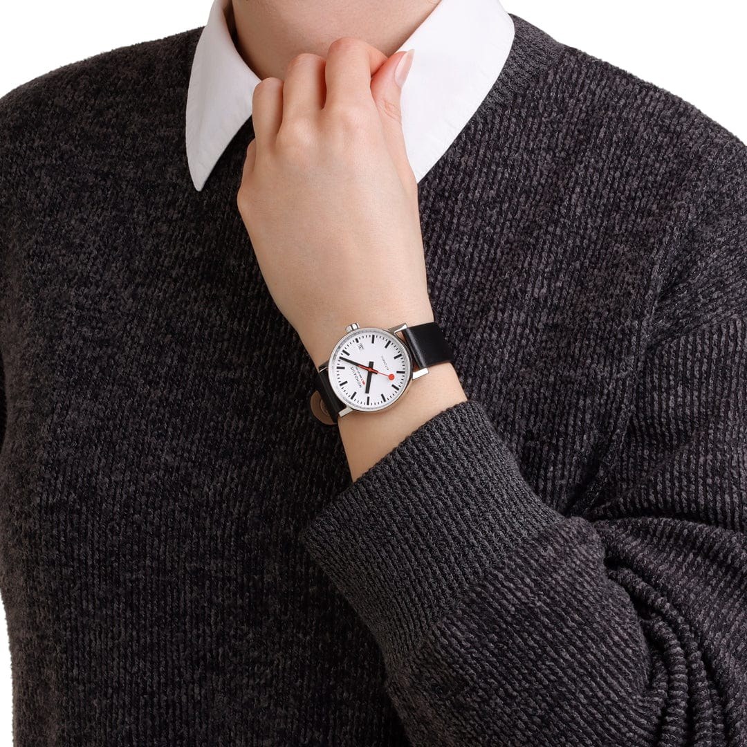 Mondaine Uhr MSE.35610.LBV evo2 - Edelstahl poliert - 35 mm – Ansicht 3