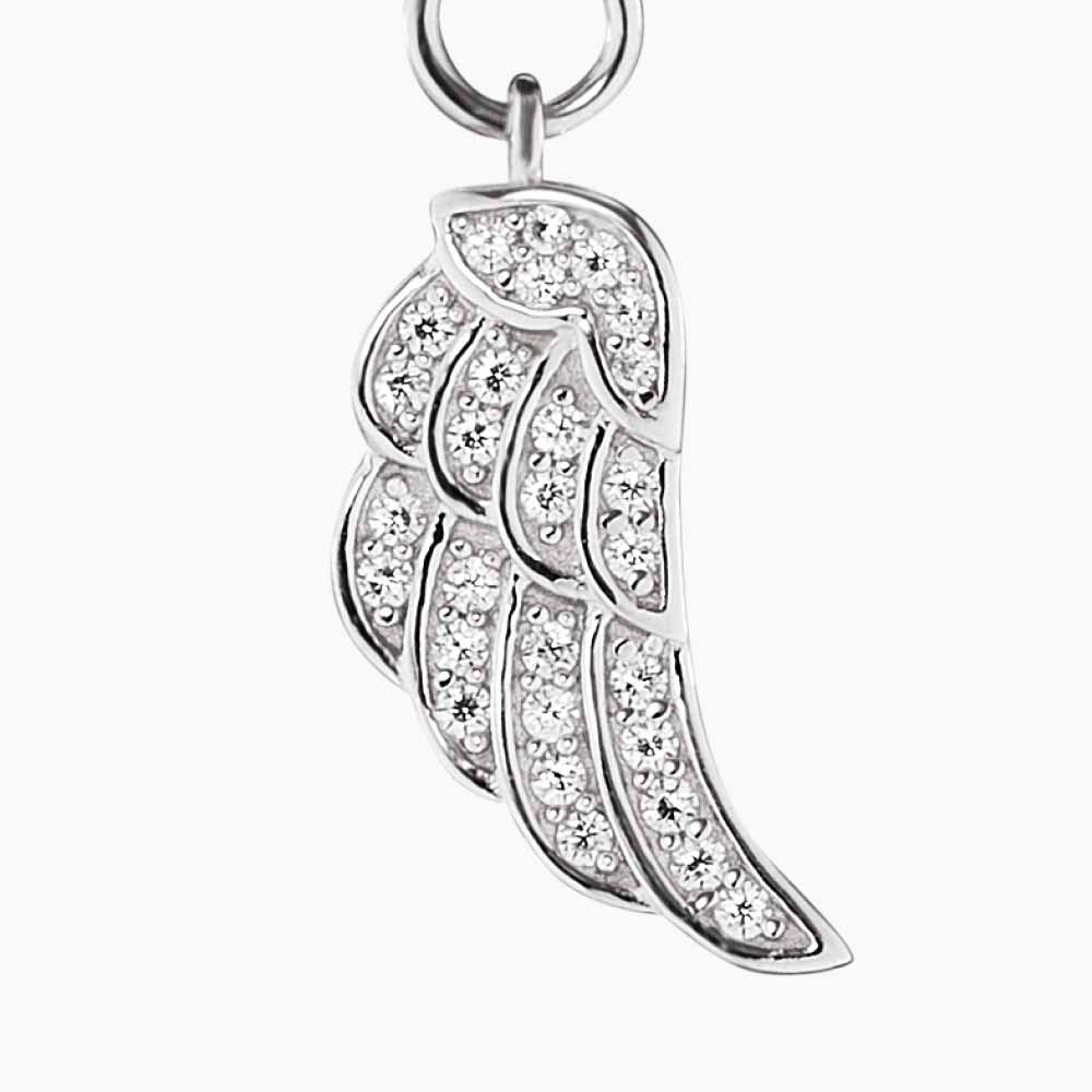 Engelsrufer Charm Flügel mit Zirkonia - Silber rhodiniert – Ansicht 2