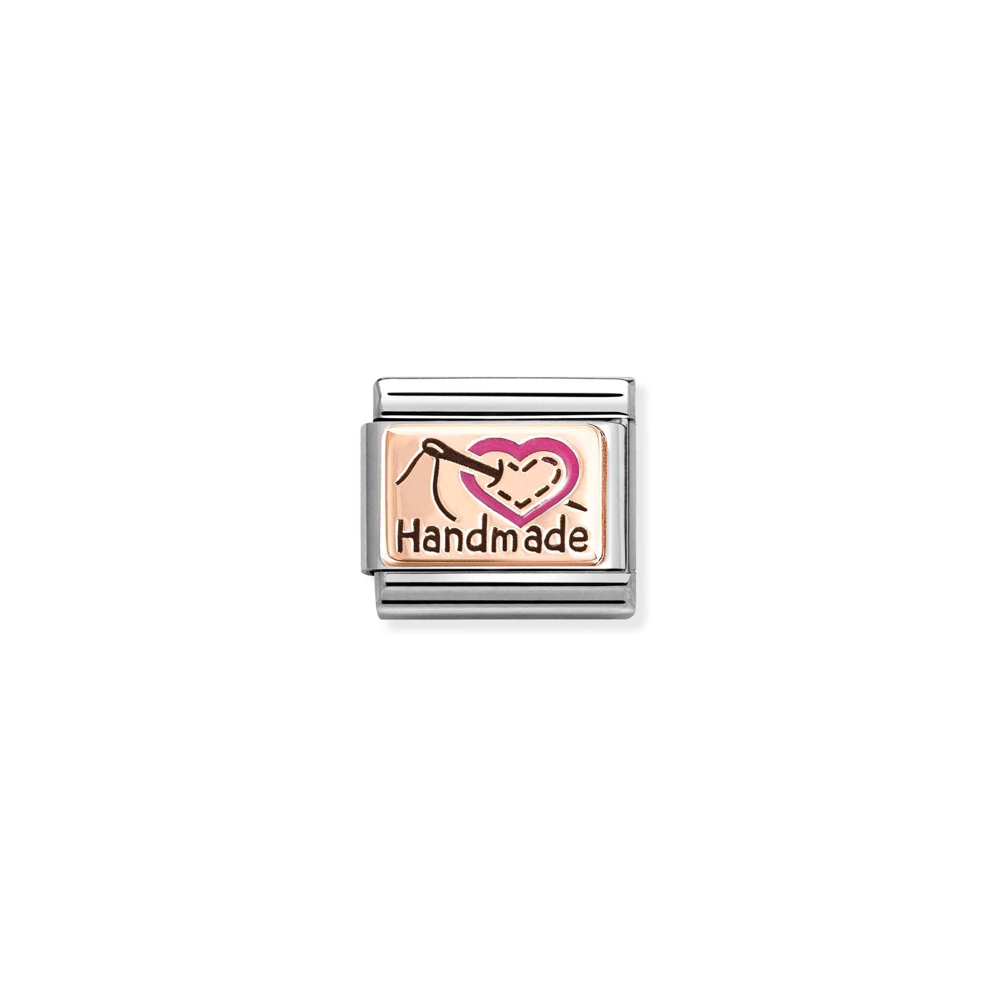 Nomination Composable Classic Charm Handmade Nadel und Faden - Edelstahl, Gold 375 Roségold