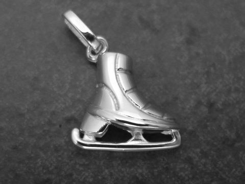 38088-0 Schlittschuh Silber Anhänger aus Sterling Silber, gefertigt vom Juwelier Harnisch, ideal für Sportliebhaber und als modisches Accessoire.