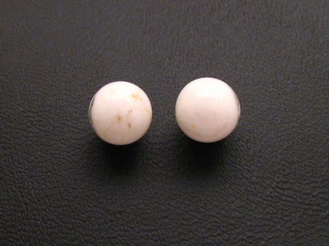 Ohrringe Kugeln 6,5 mm Sterling Silber weiß - Malachit, elegante und feine Schmuckstücke mit einer glatten, glänzenden Oberfläche, ideal für jeden Anlass, gefertigt vom Juwelier Harnisch.