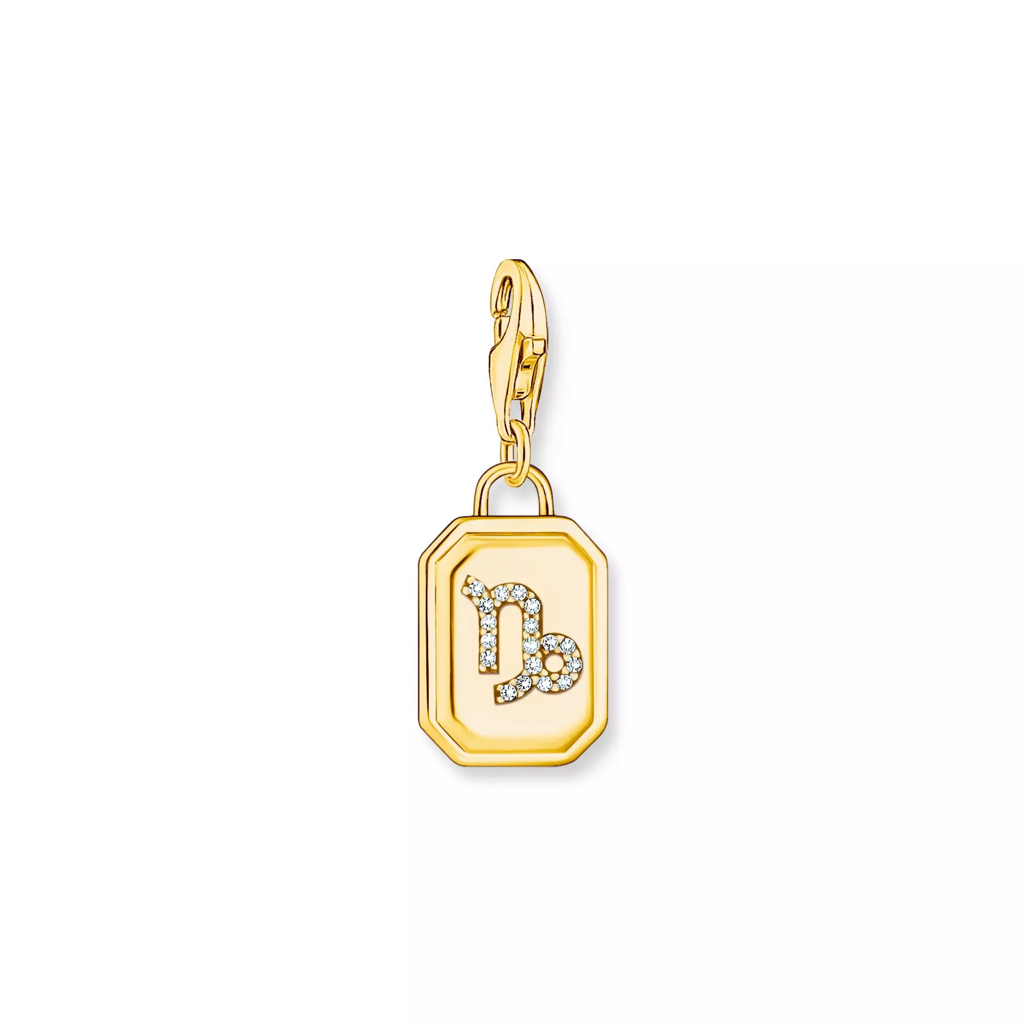 Thomas Sabo Charm-Anhänger - Sternzeichen Steinbock - Silber Gelbgold verg. & Zirkonia