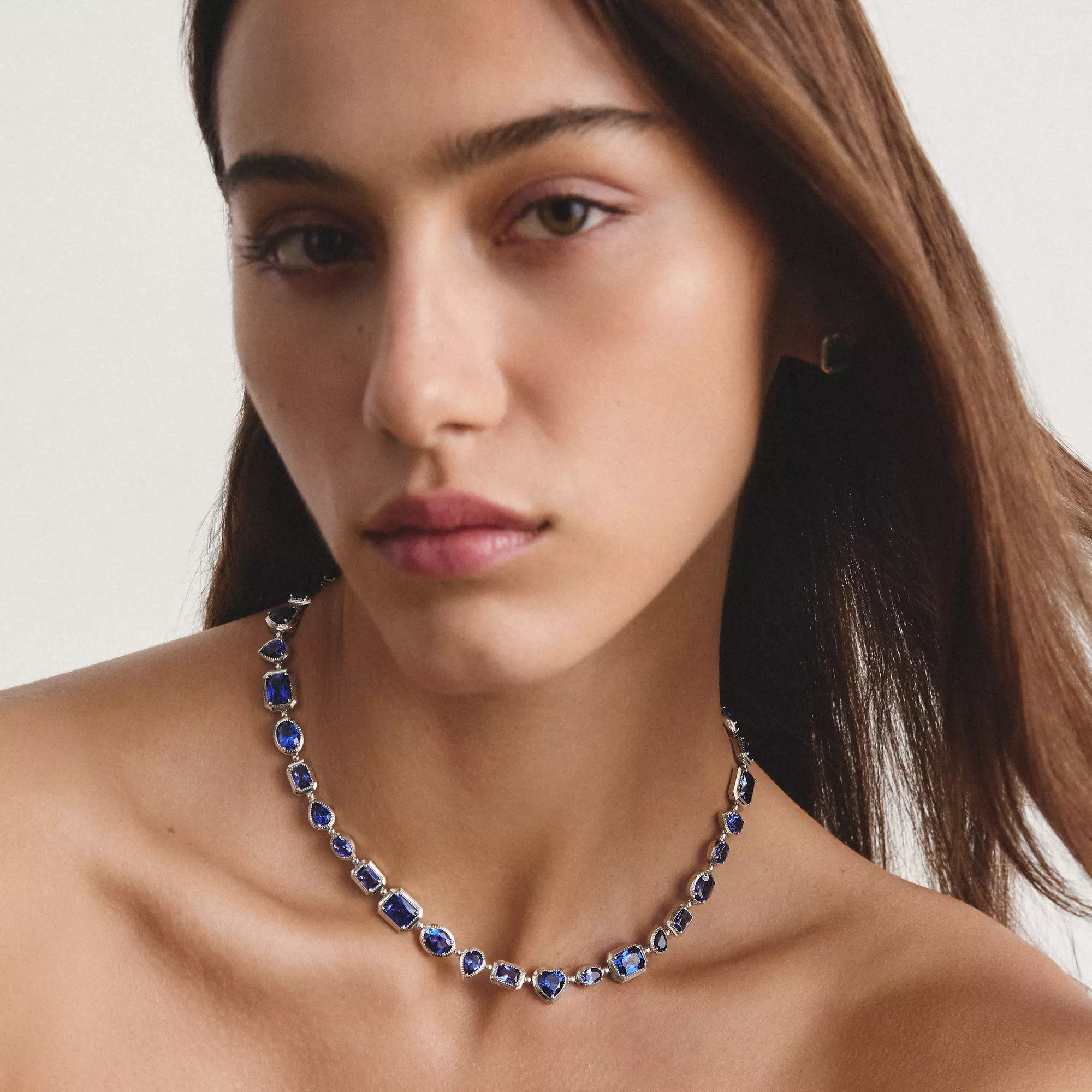 Thomas Sabo ELYNDRA - Halskette - 45 cm - Sterling Silber recy. & Nano-Kristall - blau – Ansicht 5