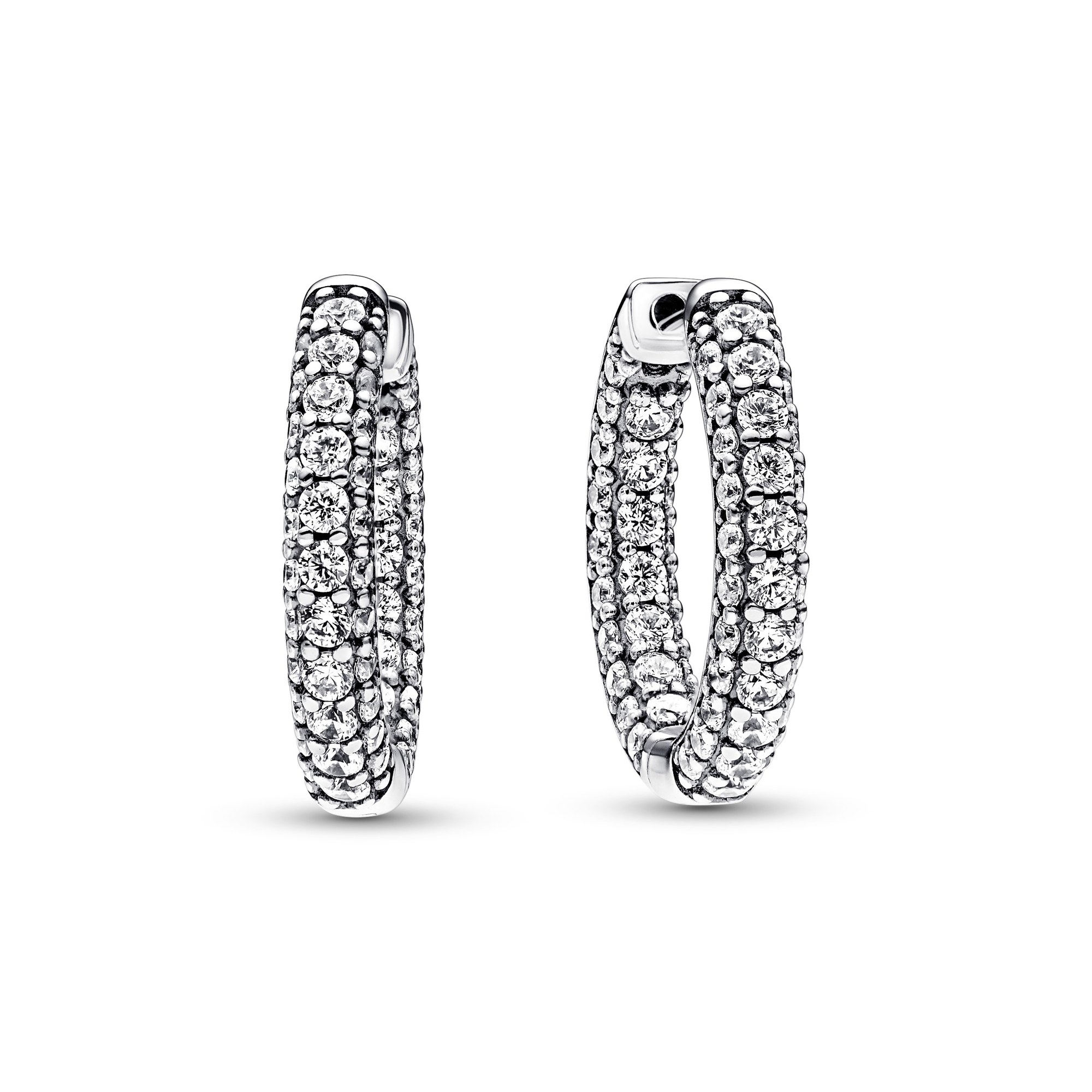 Pandora Einreihige Pavé Ohrringe - Sterling Silber