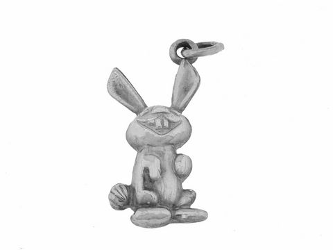 Hase Kaninchen Anhänger aus echtem Silber, ca. 2 cm groß, niedliches tierisches Design von Juwelier Harnisch, ideal für Tierliebhaber, elegant und verspielt.
