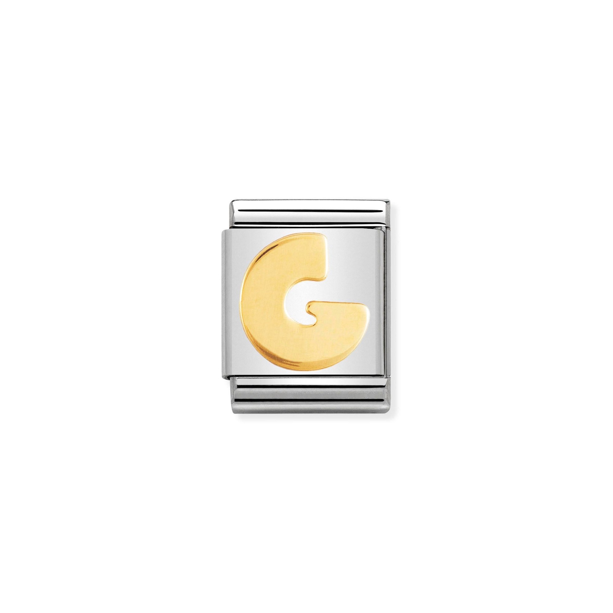 Nomination Composable Big Charm Buchstabe G - Edelstahl, Gold 750 Gelbgold