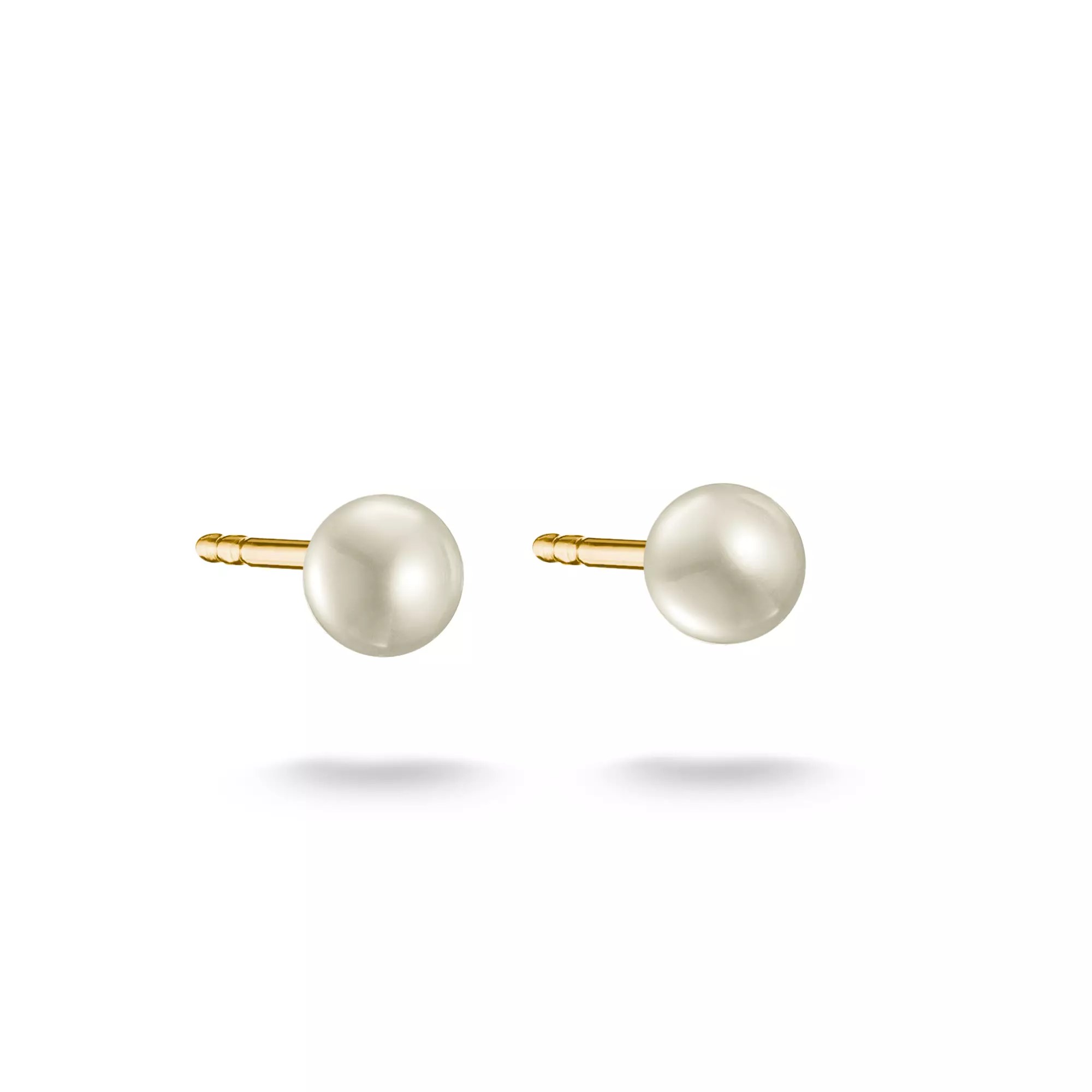 Thomas Sabo Ohrstecker Perlenohrstecker - 18k Gelbgold Vergoldung - Süßwasserzuchtperle – Ansicht 2
