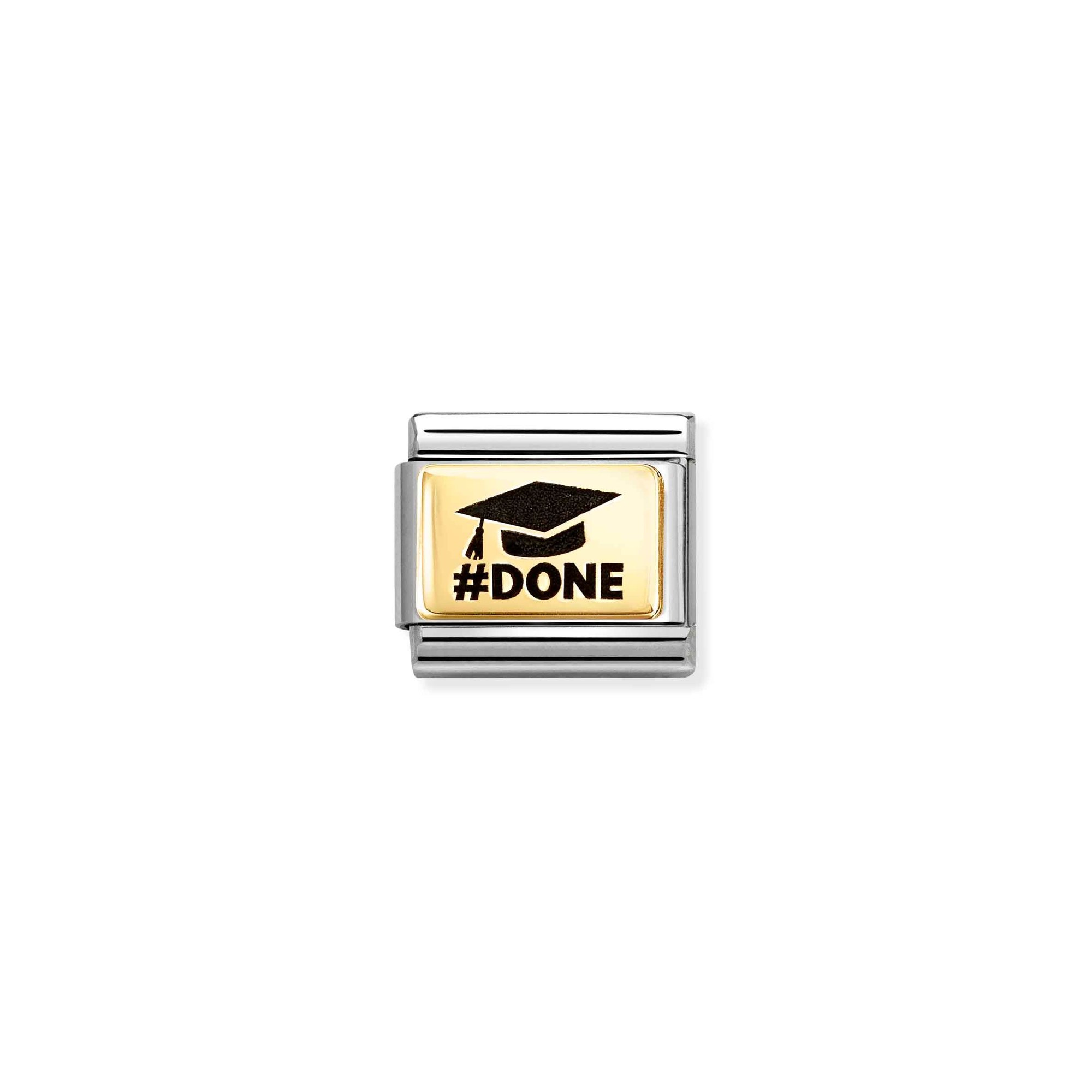 Nomination Composable Classic Charm #Done Doktorhut - Edelstahl, Gold 750 Gelbgold – Ansicht 2