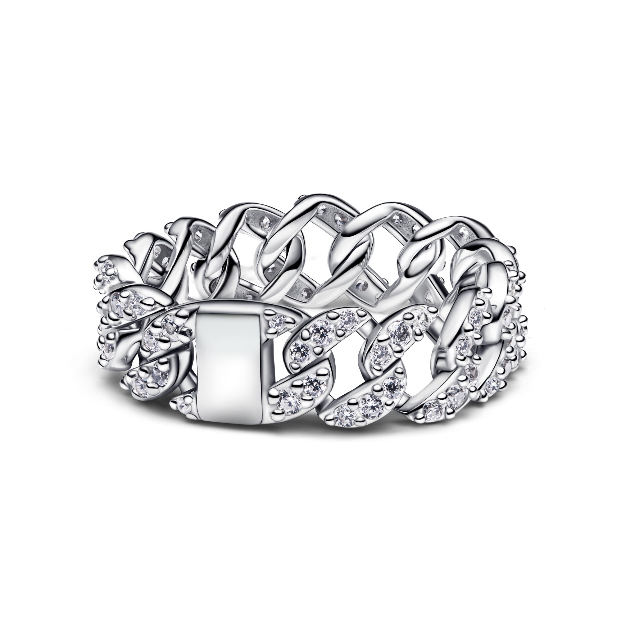 Pandora Panzerketten Ring mit klaren Zirkonia – Ansicht 2