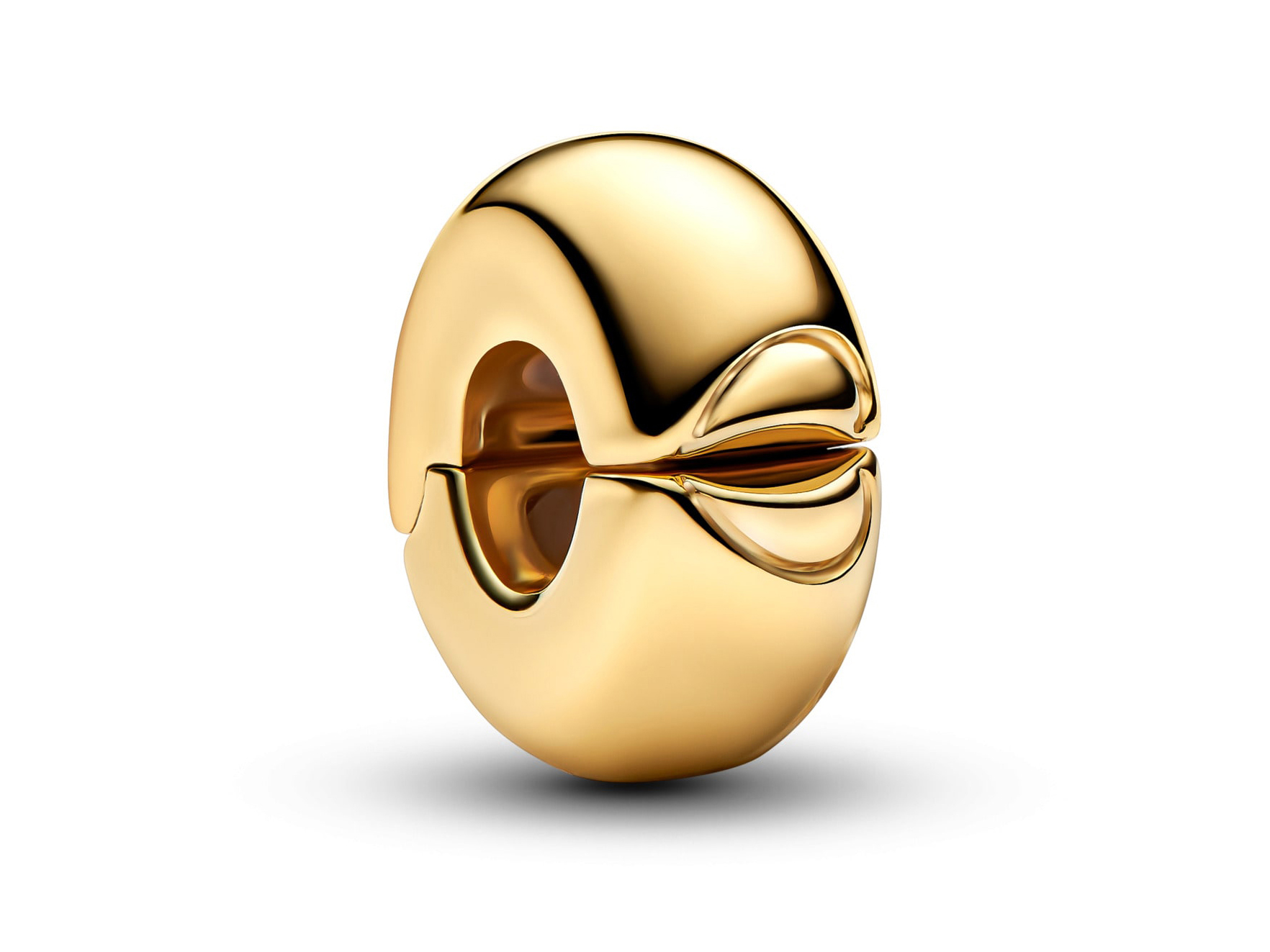 Pandora Clip STOPPER 763678C00 - Herzverschluss & Gelbgold vergoldetem Clip & Silikongriff Herzverschluss aus gelbgoldvergoldetem Metall, charakteristisch glänzend mit einer eleganten Form und einem praktischen Silikongriff, ideal für Schmuckliebhaber und Neuheiten von Pandora.