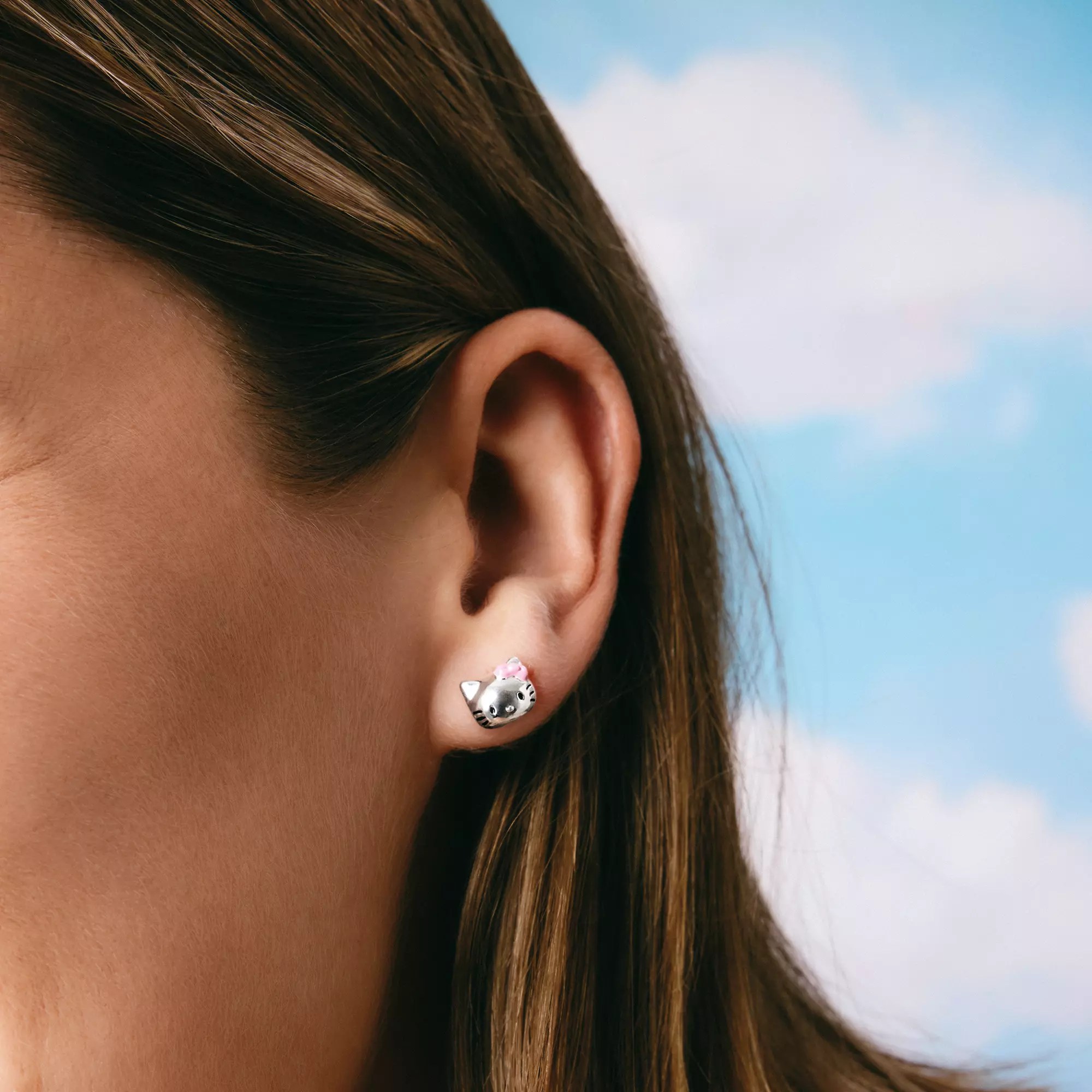 Thomas Sabo Hello Kitty - Ohrstecker - versilbert & Emaille – Ansicht 4