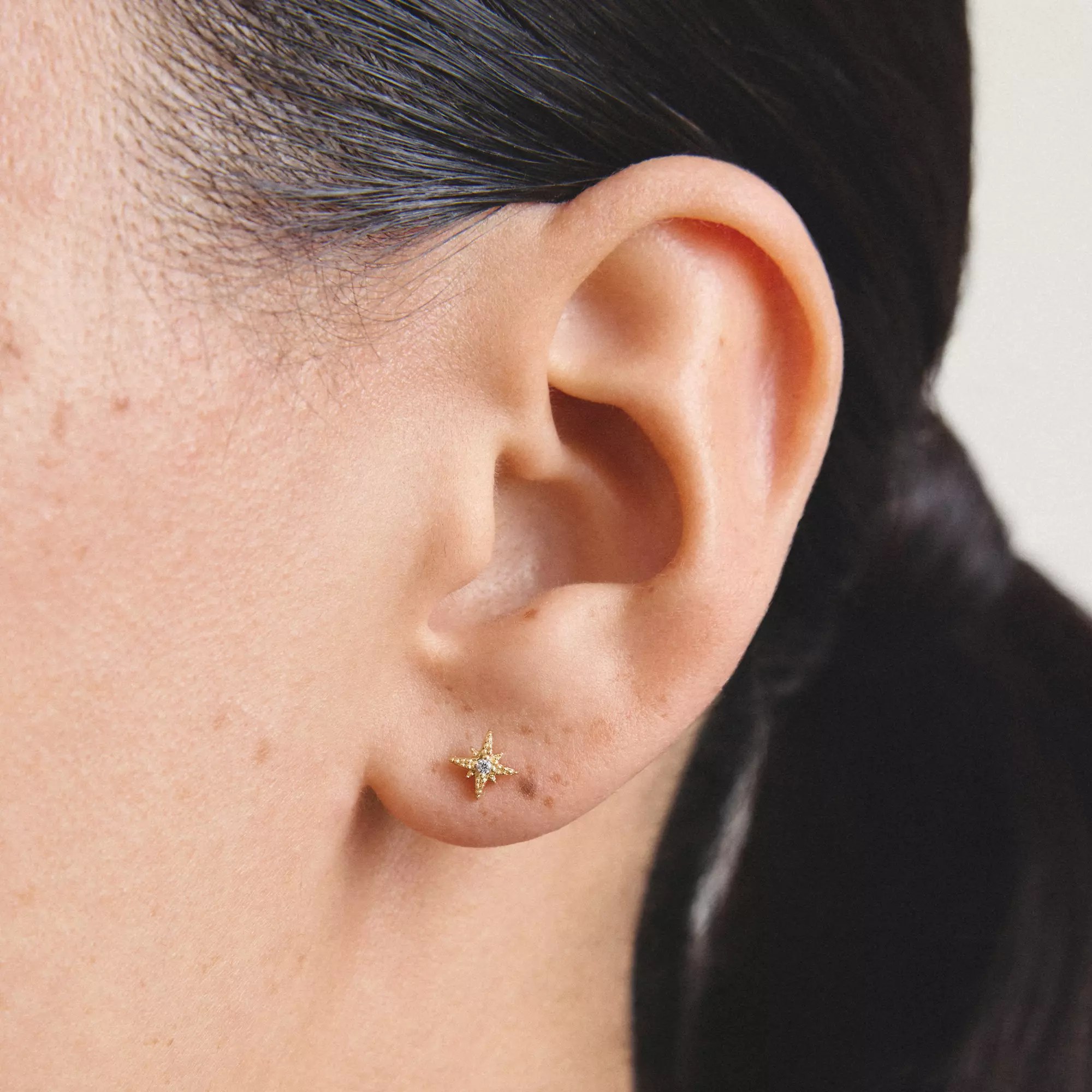 Thomas Sabo Ohrstecker Stern - 18k Gelbgold Vergoldung - Zirkonia – Ansicht 3