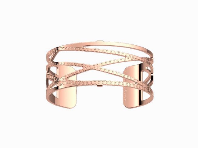 Der Armreif Les Georgettes DUNES 7035833 ist 25 mm breit und in Roségold mit einem eleganten, verschnörkelten Design gefertigt, das moderne Akzente setzt.