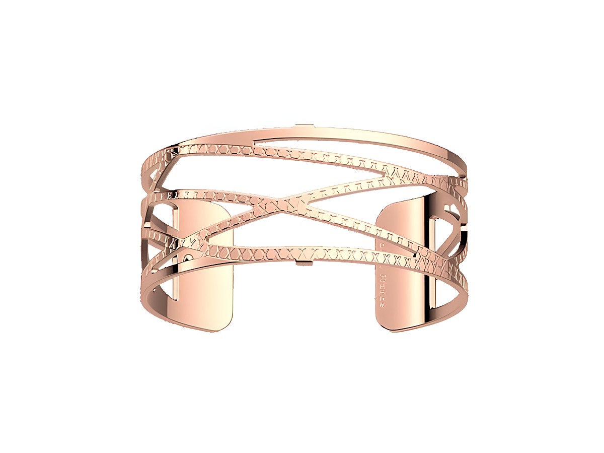 Der Armreif Les Georgettes DUNES 7035833 ist 25 mm breit und in Roségold mit einem eleganten, verschnörkelten Design gefertigt, das moderne Akzente setzt.