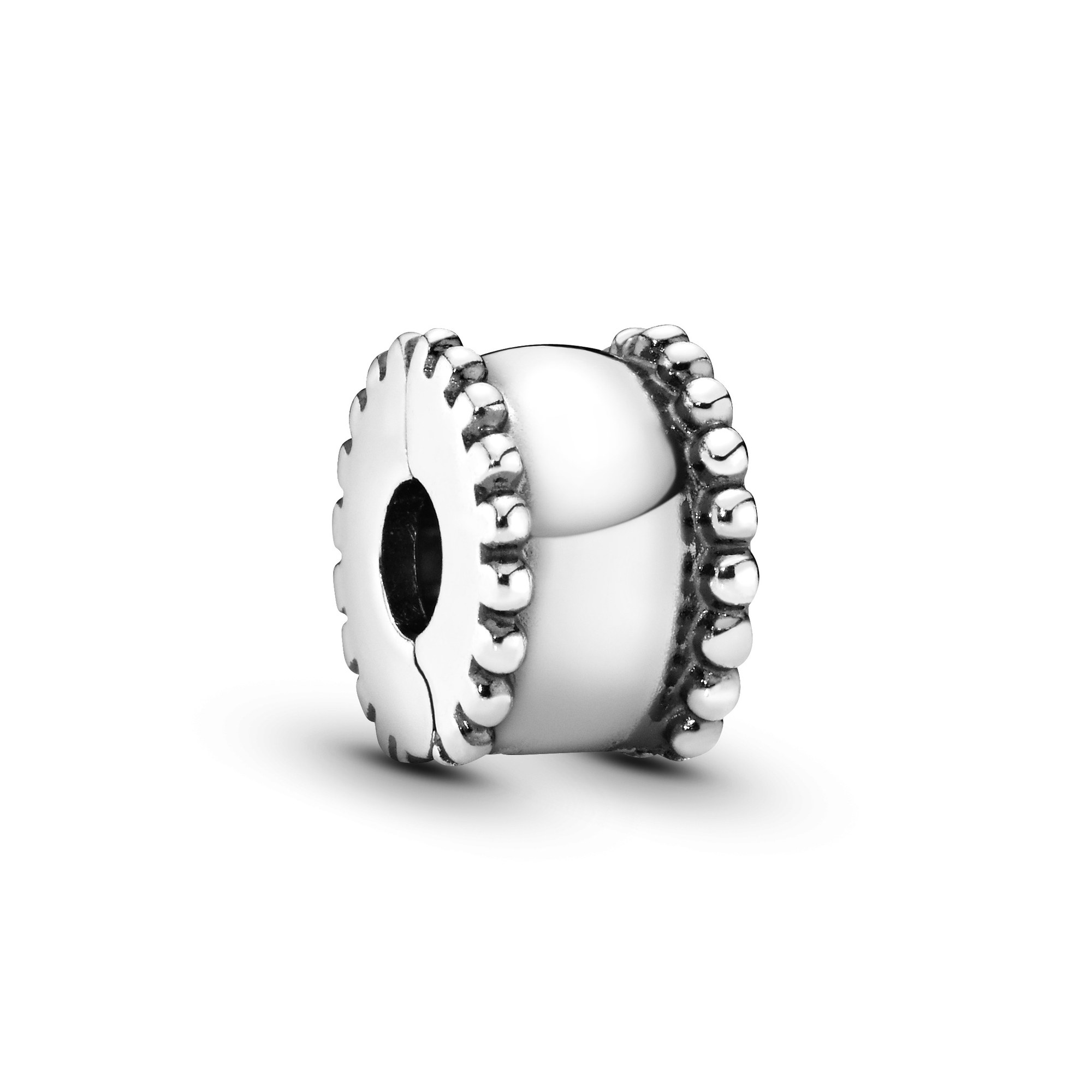 Silber Clip Original PANDORA Muster am Rand - Moments