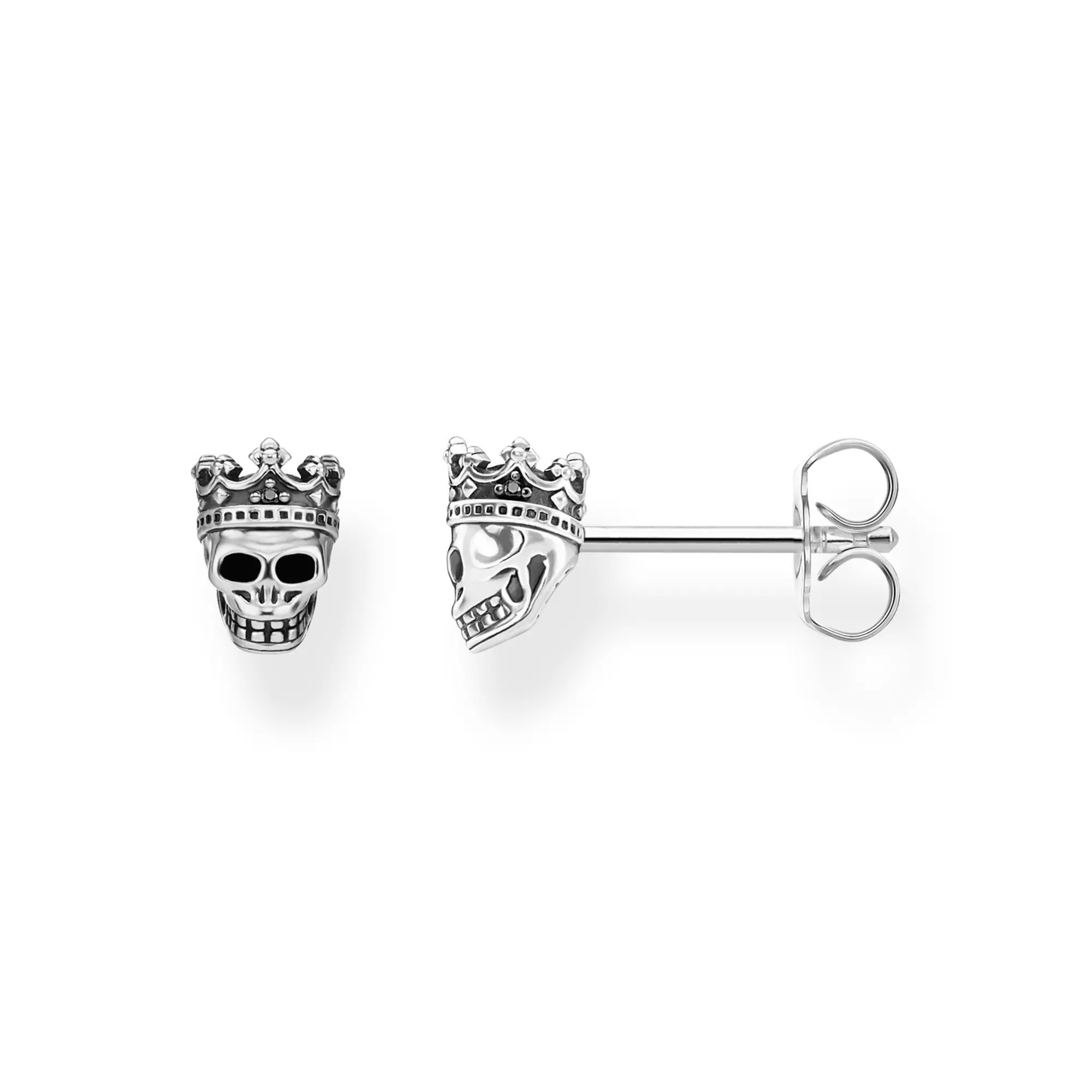Thomas Sabo Ohrstecker Totenkopf König – Silber