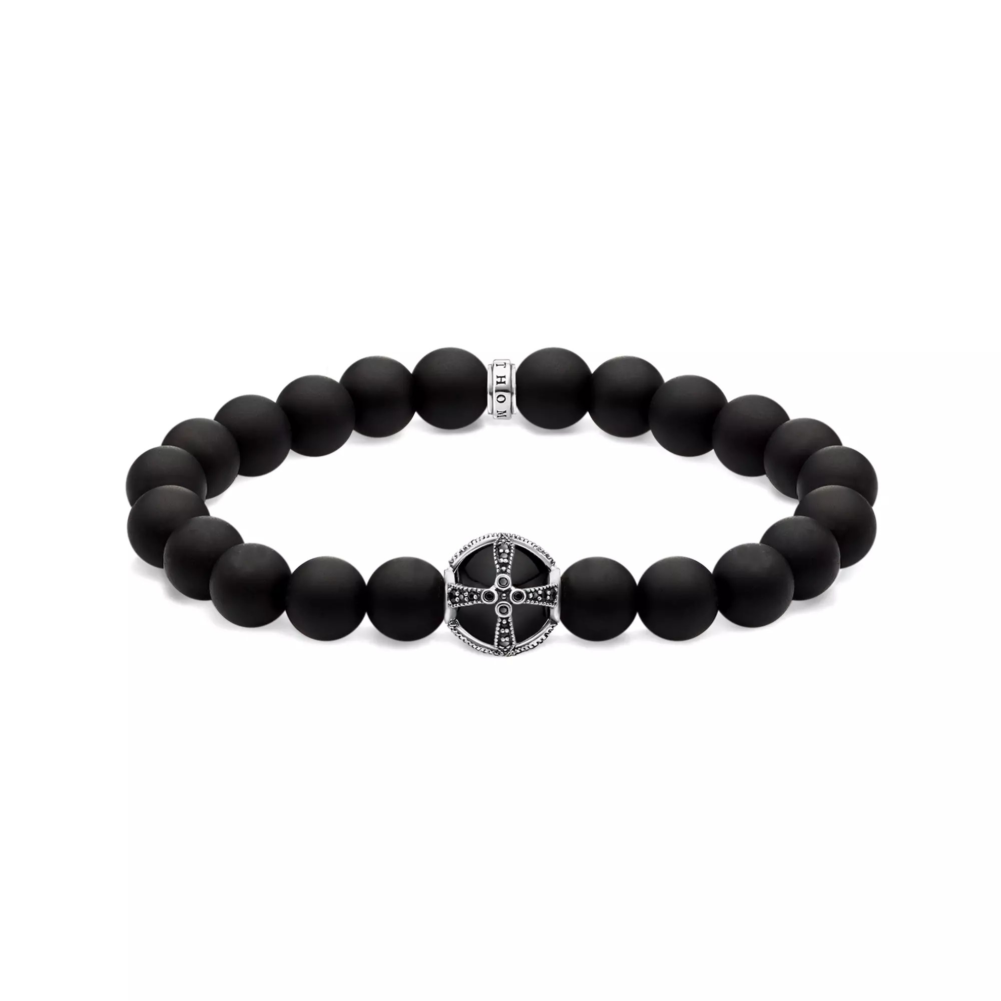 Thomas Sabo Armband 18 cm - Sterling Silber - Obsidian - Onyx - Zirkonia - schwarz – Ansicht 2