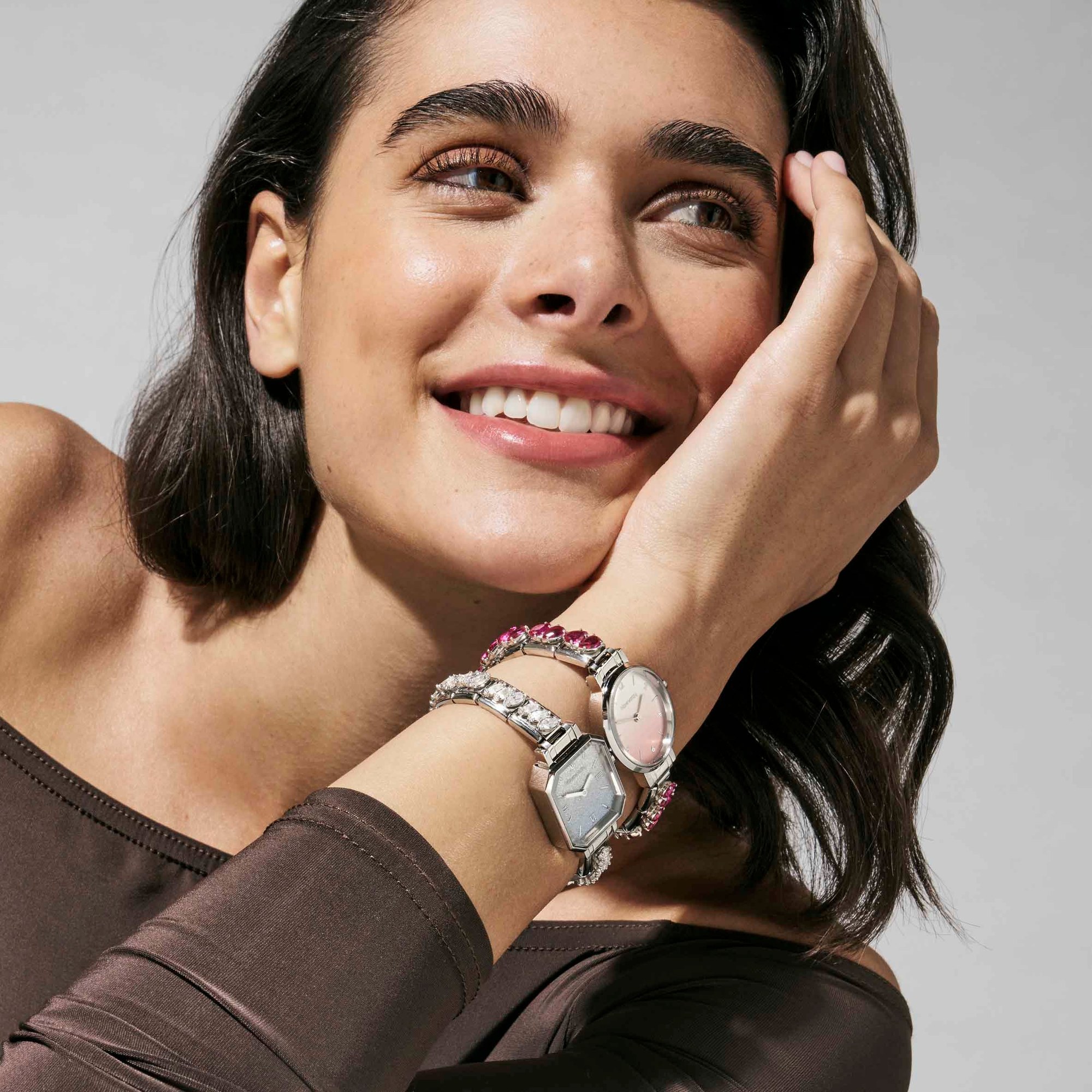 Nomination TIME Edelstahl vergoldete Armbanduhr - Silver-Gold - eckig – Ansicht 2