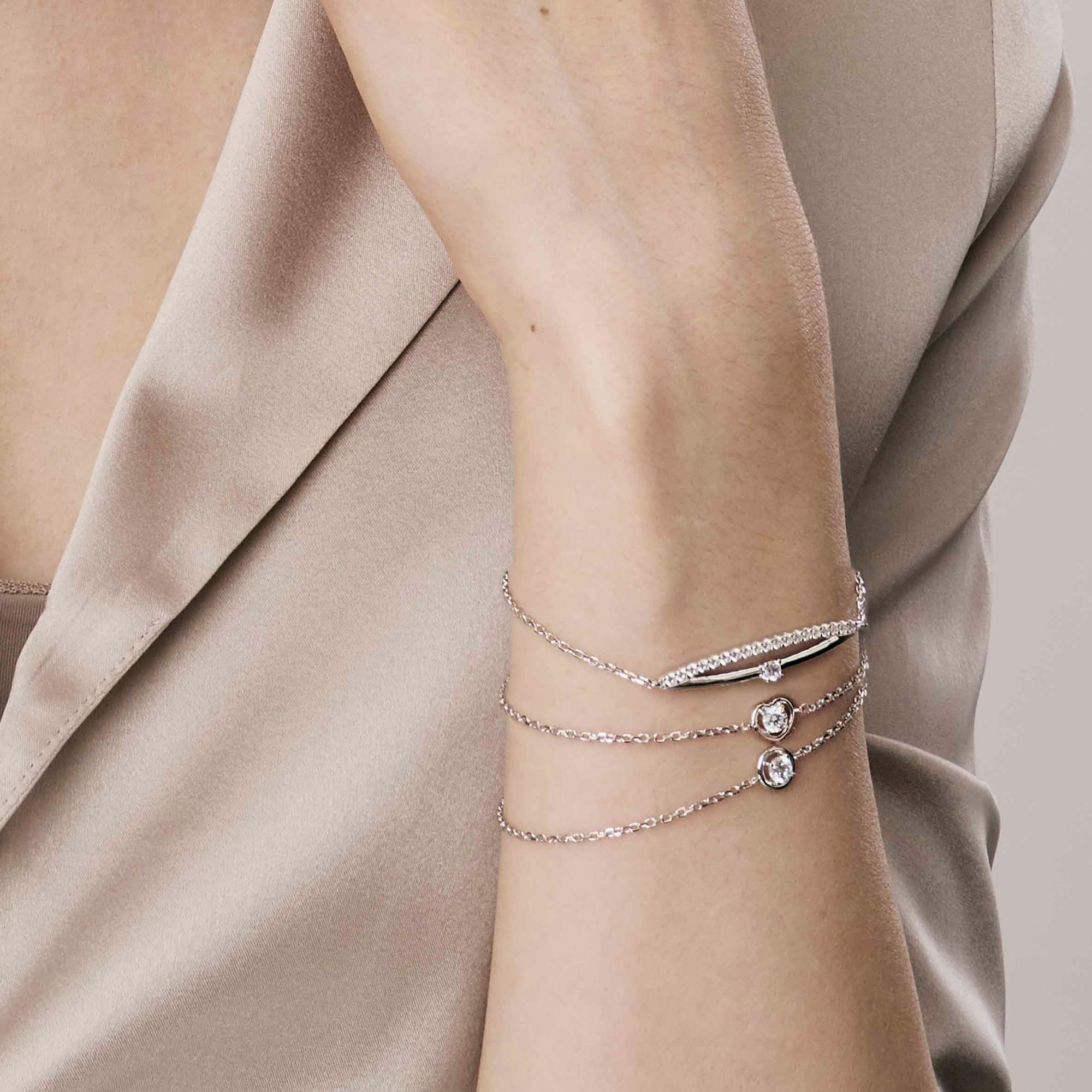 Nomination Sterling Silber - Kreis - rhod. Armband - Cosmiclove 15-19 cm – Ansicht 3