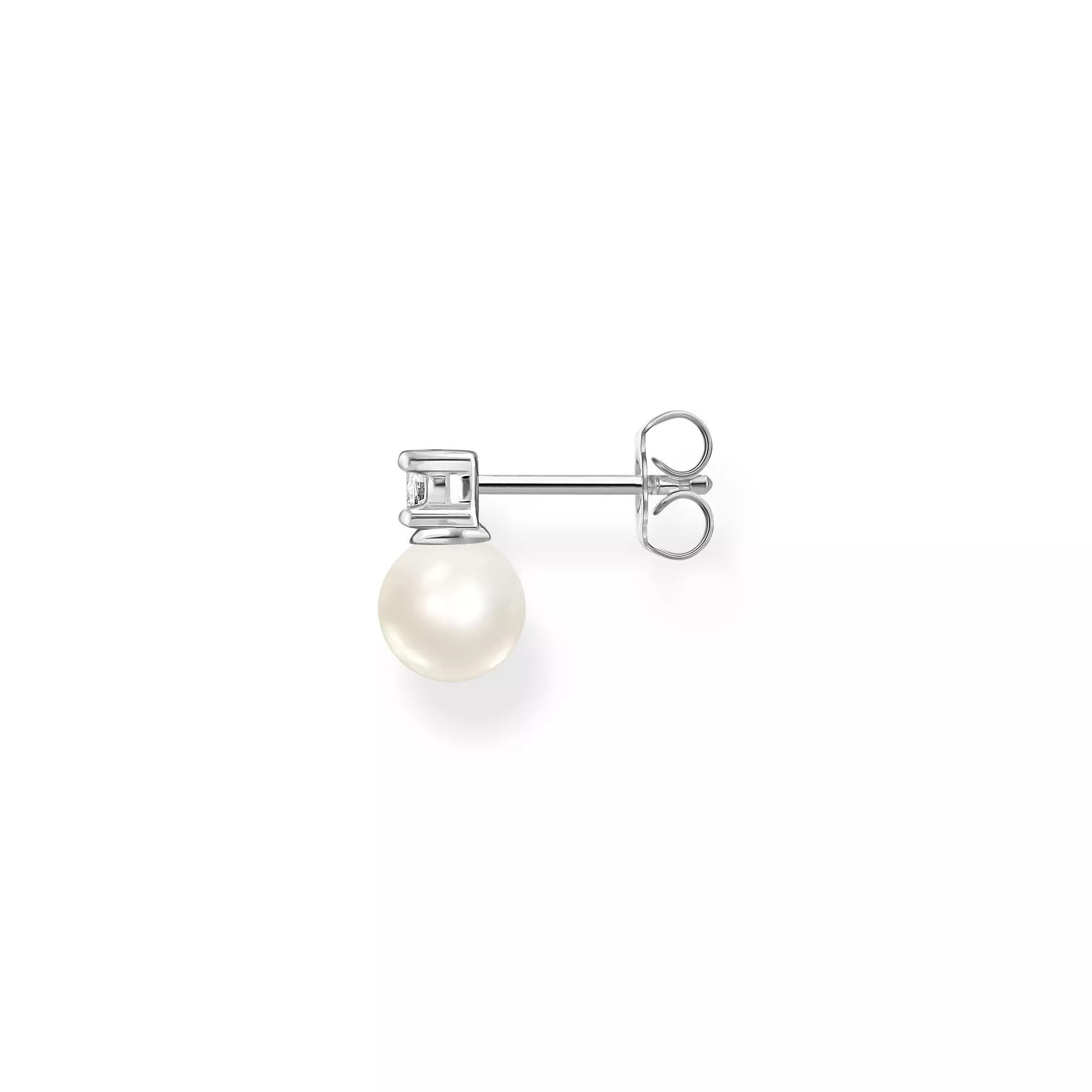 Thomas Sabo Charming Ohrstecker 1 Stück - Sterling Silber + Perle + Zirkonia - weiß – Ansicht 2