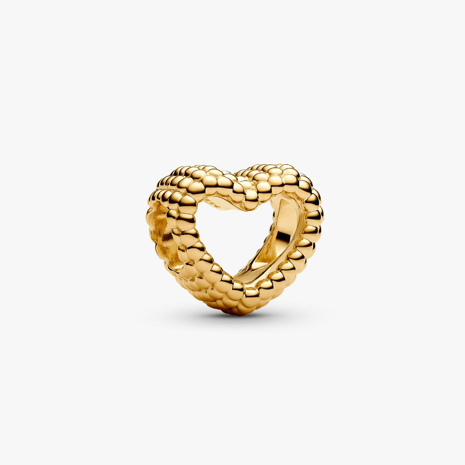 Pandora Charm - Offenes Metallperlen Herz - Gelbgold Vergoldung - 767516C00