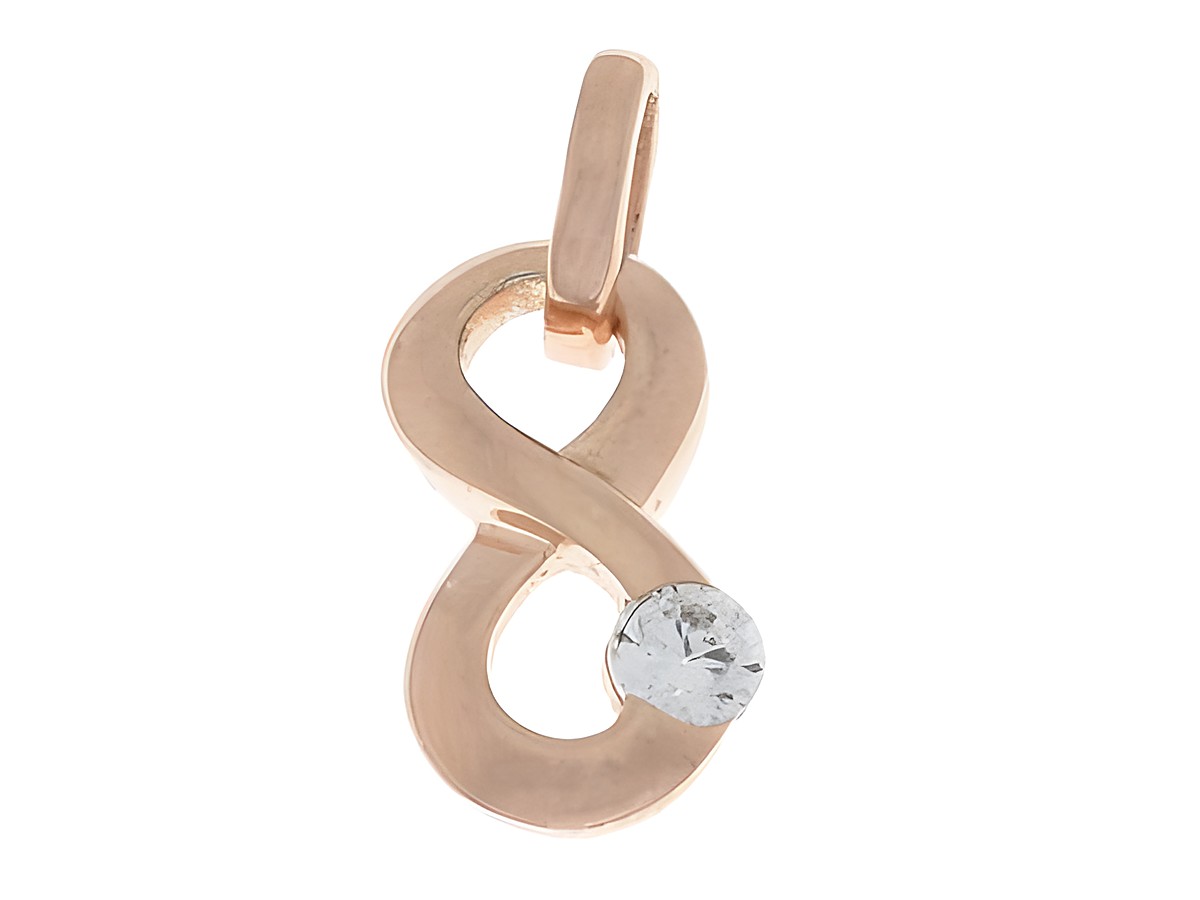 Anhänger Unendlichkeit aus Silber mit Zirkonia, symbolisiert Ewigkeit und zeitlose Liebe, Hersteller Juwelier Harnisch, elegantes und bedeutungsvolles Design.