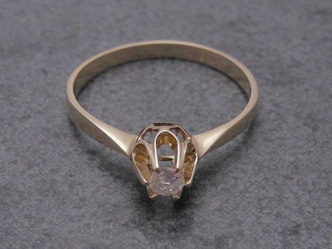 Gold Ring atemberaubend Gold 585 Brillant Goldring Gr. 52,5 Hersteller Juwelier Harnisch bis Gr. 54 17,5.