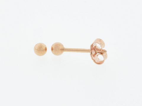 Silber Ohrringe Kugel Silber rosé vergoldet 3 mm Stecker Hersteller Juwelier Harnisch Ohrstecker ohne Stein in schlichter eleganter Ausführung.