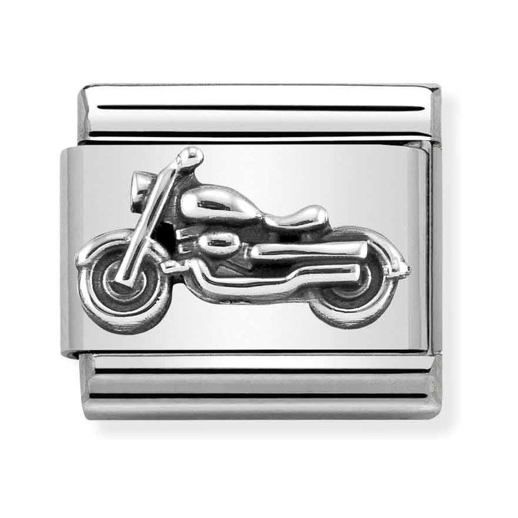 Nomination Composable Classic Charm Motorrad Vintage - Edelstahl, Sterling Silber