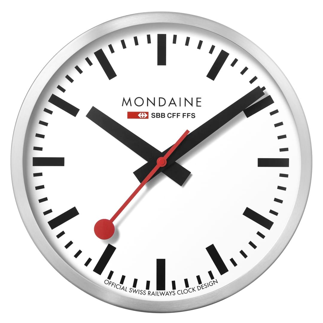 Mondaine Wanduhr A995.CLOCK.16SBB 40 cm - Aluminium – Ansicht 3
