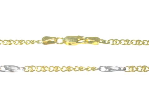 Gold Armband - Gold 750 - 19 cm bicolor von Juwelier Harnisch, gefertigt aus gelbem und weißem Gold, elegantes Design mit einem sicheren Verschluss, ideal für jeden Anlass.