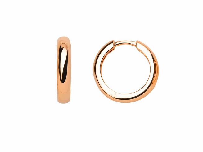 Xenox Sterling Silber Ohrringe XS8661R Creolen in Roségold Vergoldung, elegante und zeitlose Ohrschmuck-Elemente, perfekt für jeden Anlass.