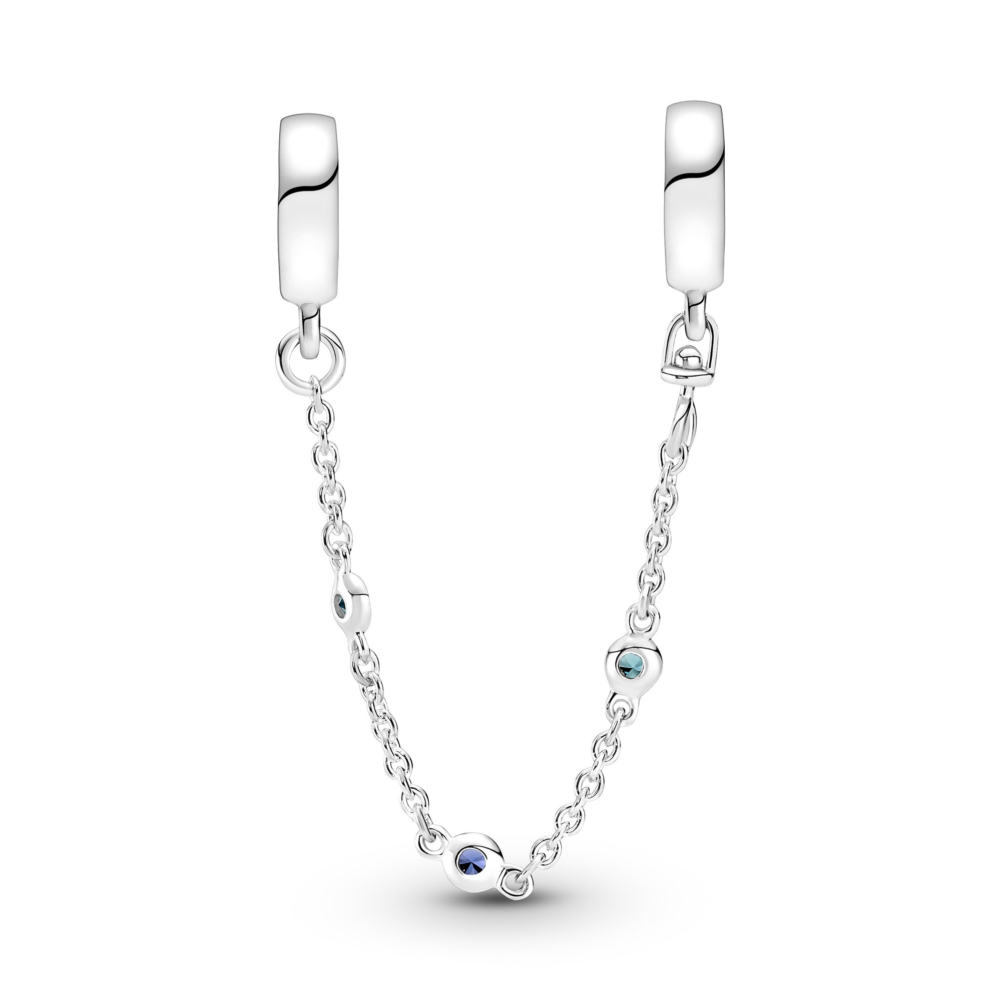 Pandora Drei Blaue Steine Komfortkette - Sterling Silber Crystal Blau 5 cm Ansicht 2 – Ansicht 2