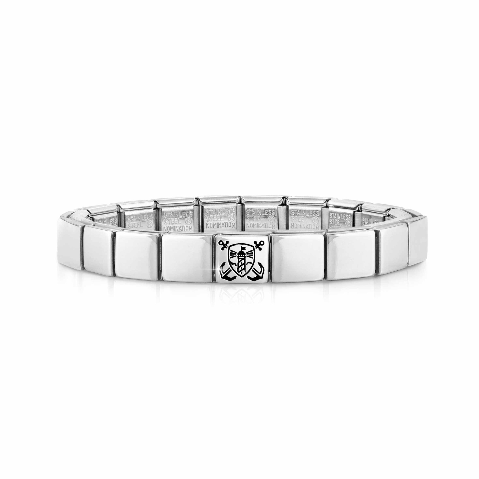 Nomination GLAM Armband - Edelstahl - Schild mit Leuchtturm