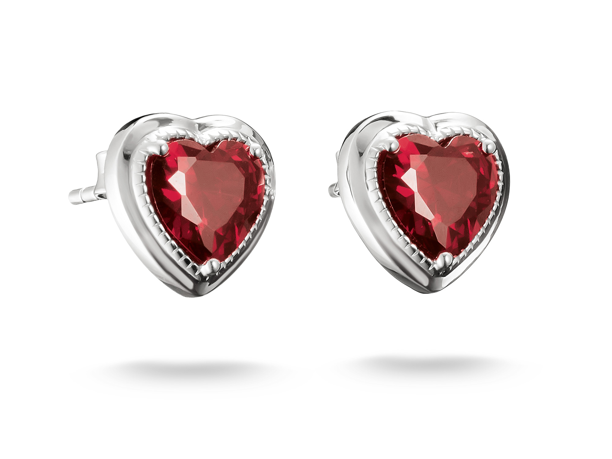 Thomas Sabo H2344-051-10 ELYNDRA HERZ Ohrstecker - Sterling Silber & Zirkonia - Rot