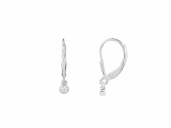 Xenox Sterling Silber Ohrringe XS3428 mit Zarge und glitzerndem Anhänger in elegantem Design, ideal für verschiedenste Anlässe und stilvolle Outfits.