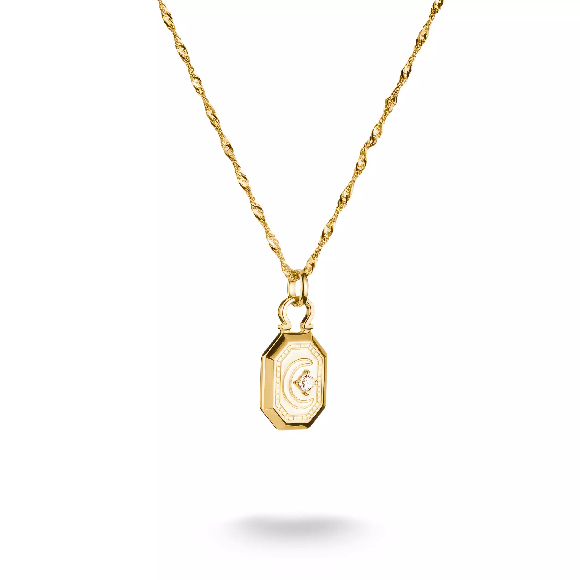 Thomas Sabo Kette Mondkette ELYNDRA 18k Vergoldung – Silber – Zirkonia – 45–50 cm – Ansicht 2