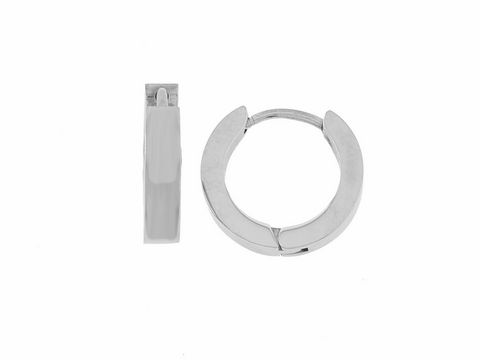 Titan Creolen Ohrringe von Juwelier Harnisch, glänzend und mattiert, Durchmesser 1,4 cm, Breite 3,3 mm, moderne und elegante Beschreibung für jedes Outfit.