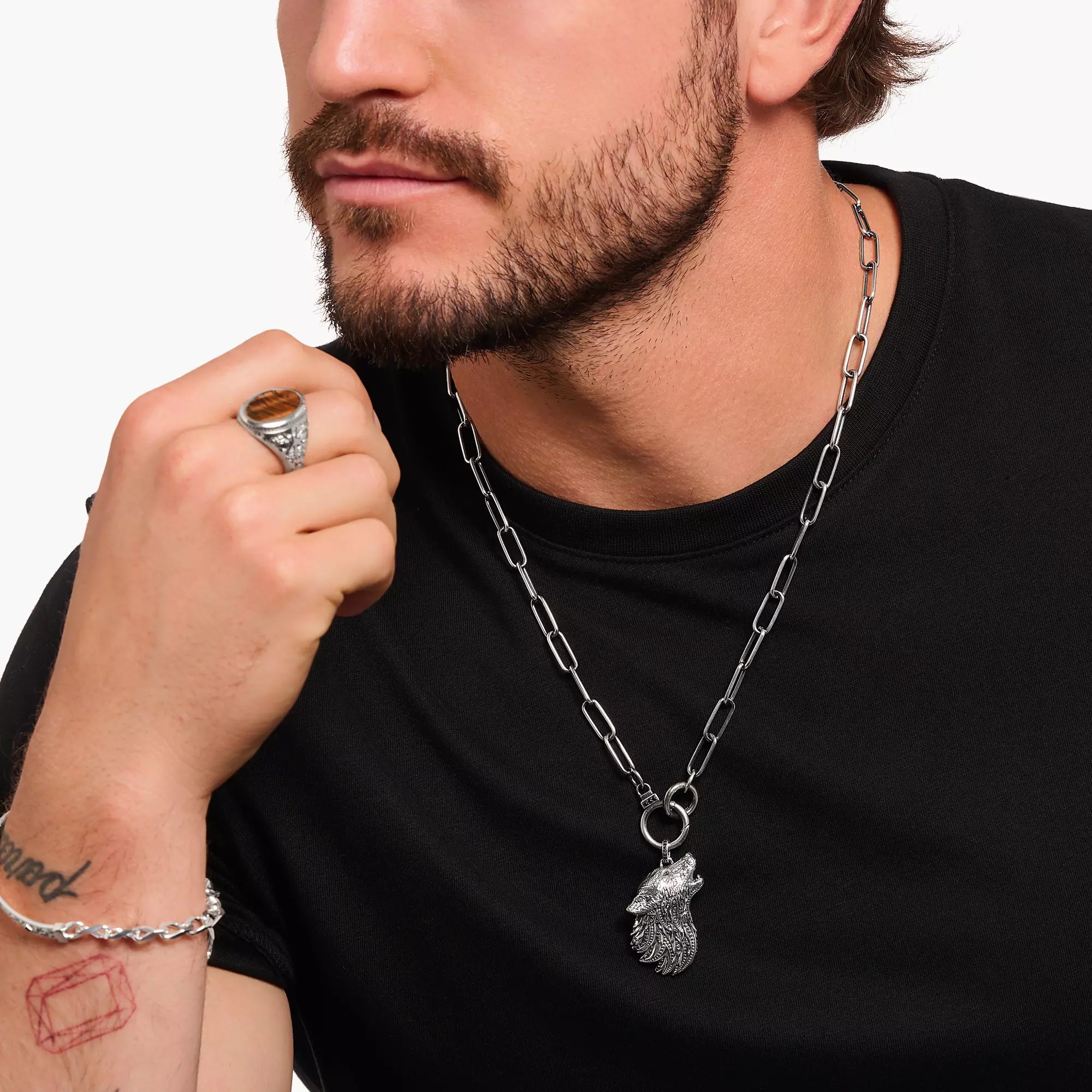Thomas Sabo Anhänger - Rebel Wolf Profil - Silber gesch. & Zirkonia – Ansicht 5