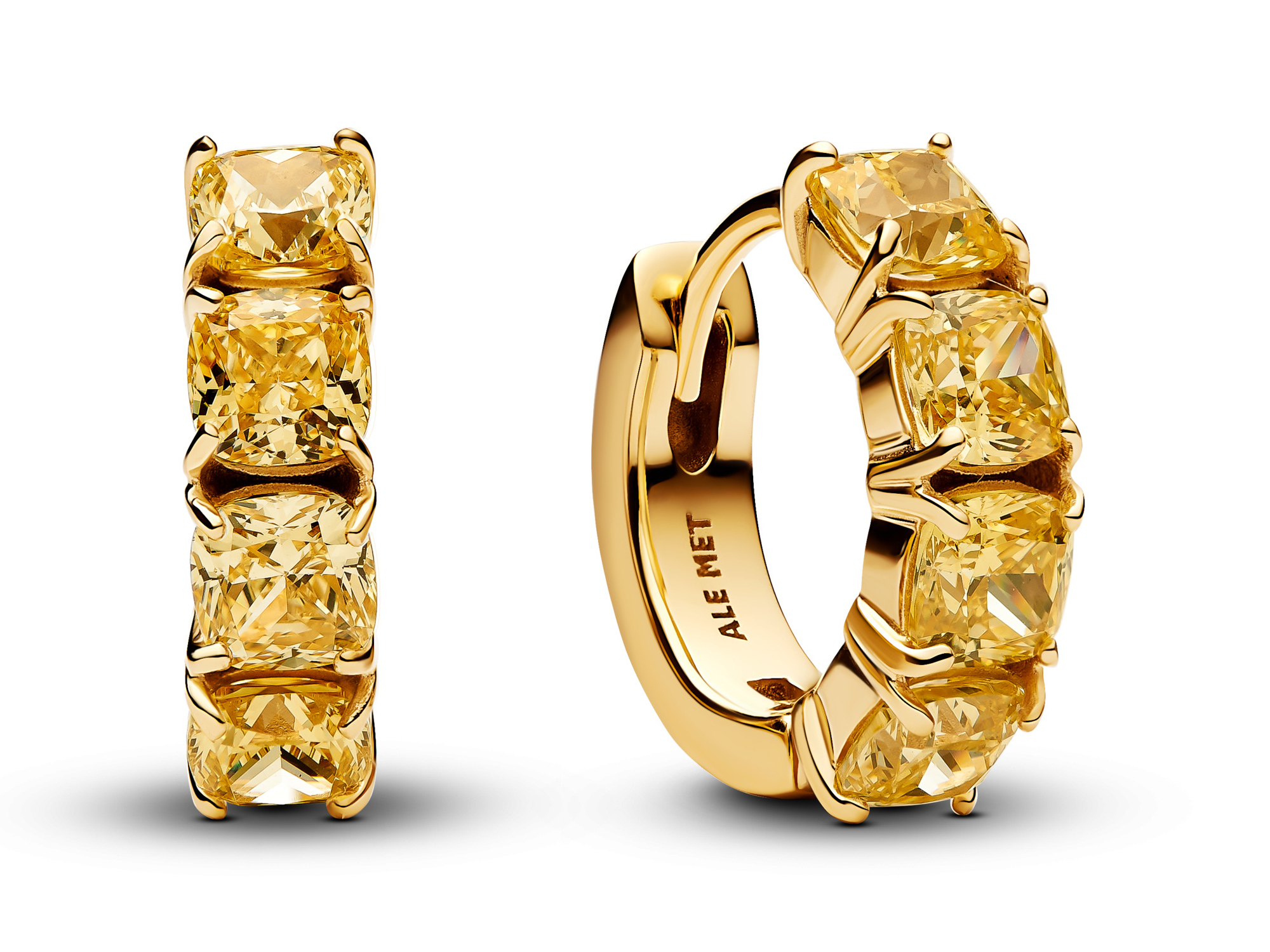 Pandora 263851C02 - Creole gelber Zirkonia - Gelbgold Vergoldung