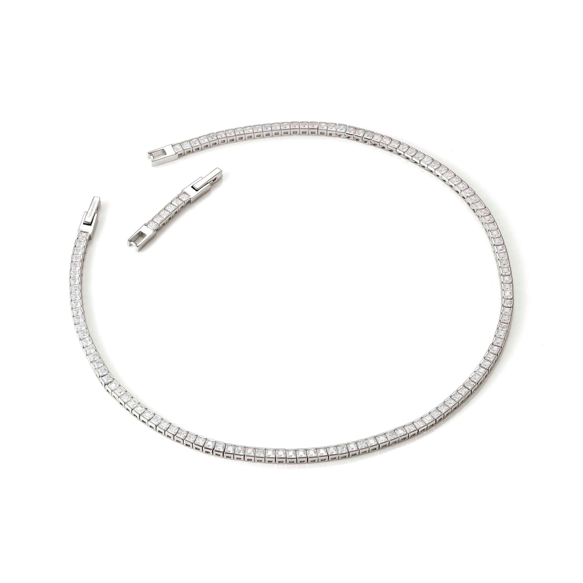 Nomination DAYTONIGHT Tennis - Halskette aus Sterling Silber - Zirkonia - 3 - 5 mm besetzt Weiß – Ansicht 4