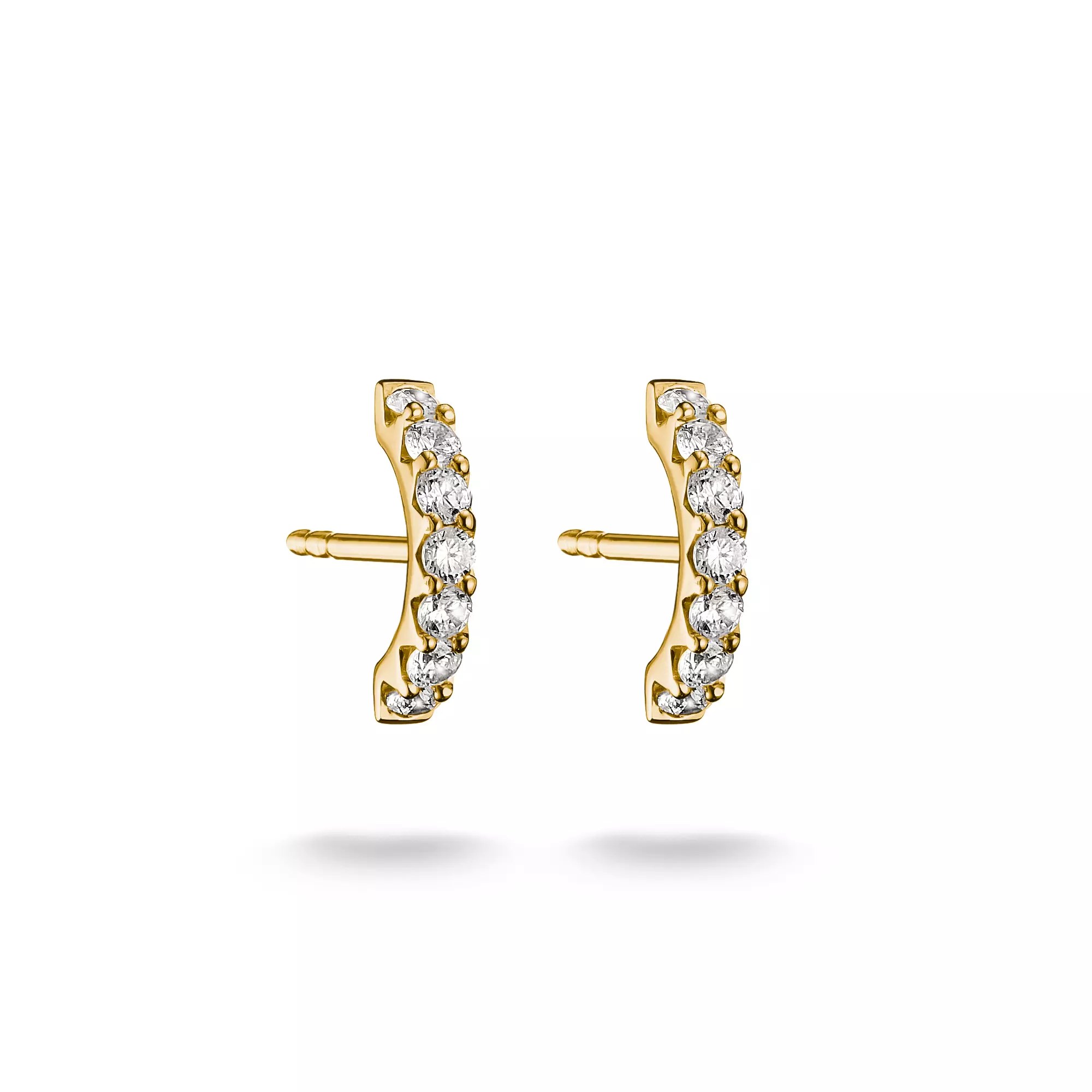Thomas Sabo Ohrstecker mit weißem Zirkonia – vergoldet – 2,2 mm breit – Ansicht 2
