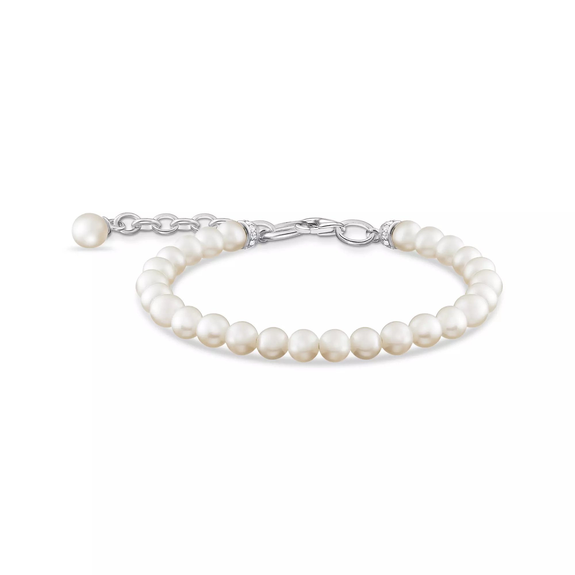 Thomas Sabo Armband Perlen silber – Zirkonia – 19 cm