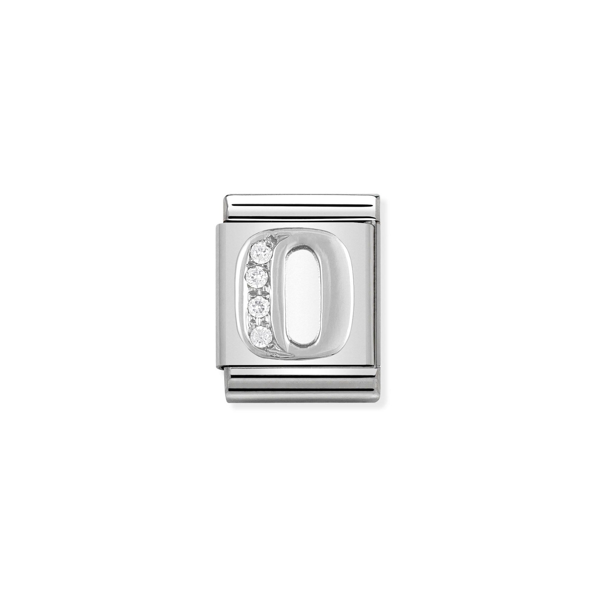Nomination Composable Big Charm Buchstabe O - Silber 925, Zirkonia