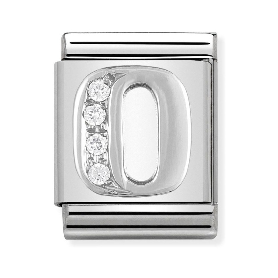 Nomination Composable Big Charm Buchstabe O - Silber 925, Zirkonia
